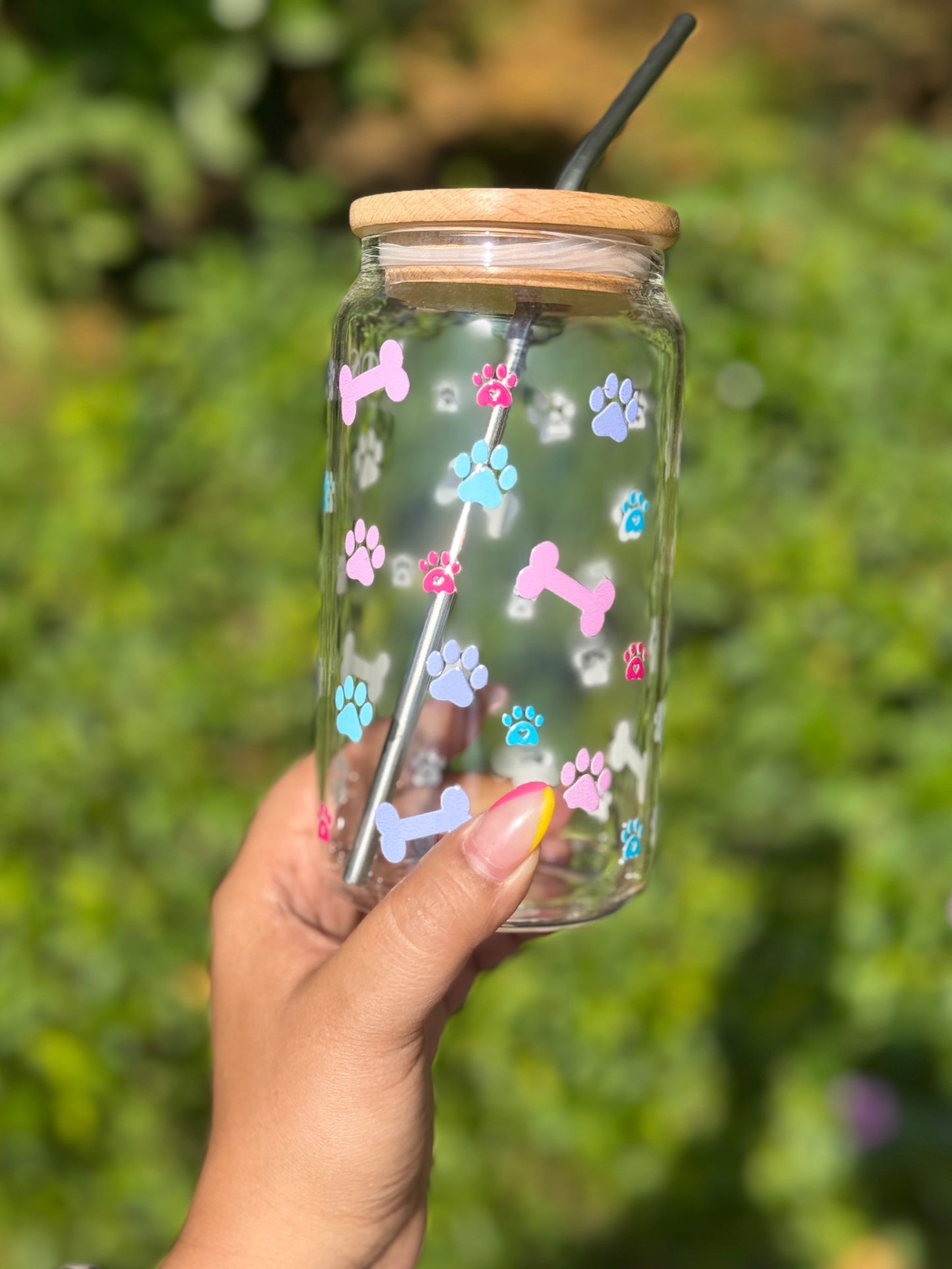 HOC Glass Sipper (Paw Love)