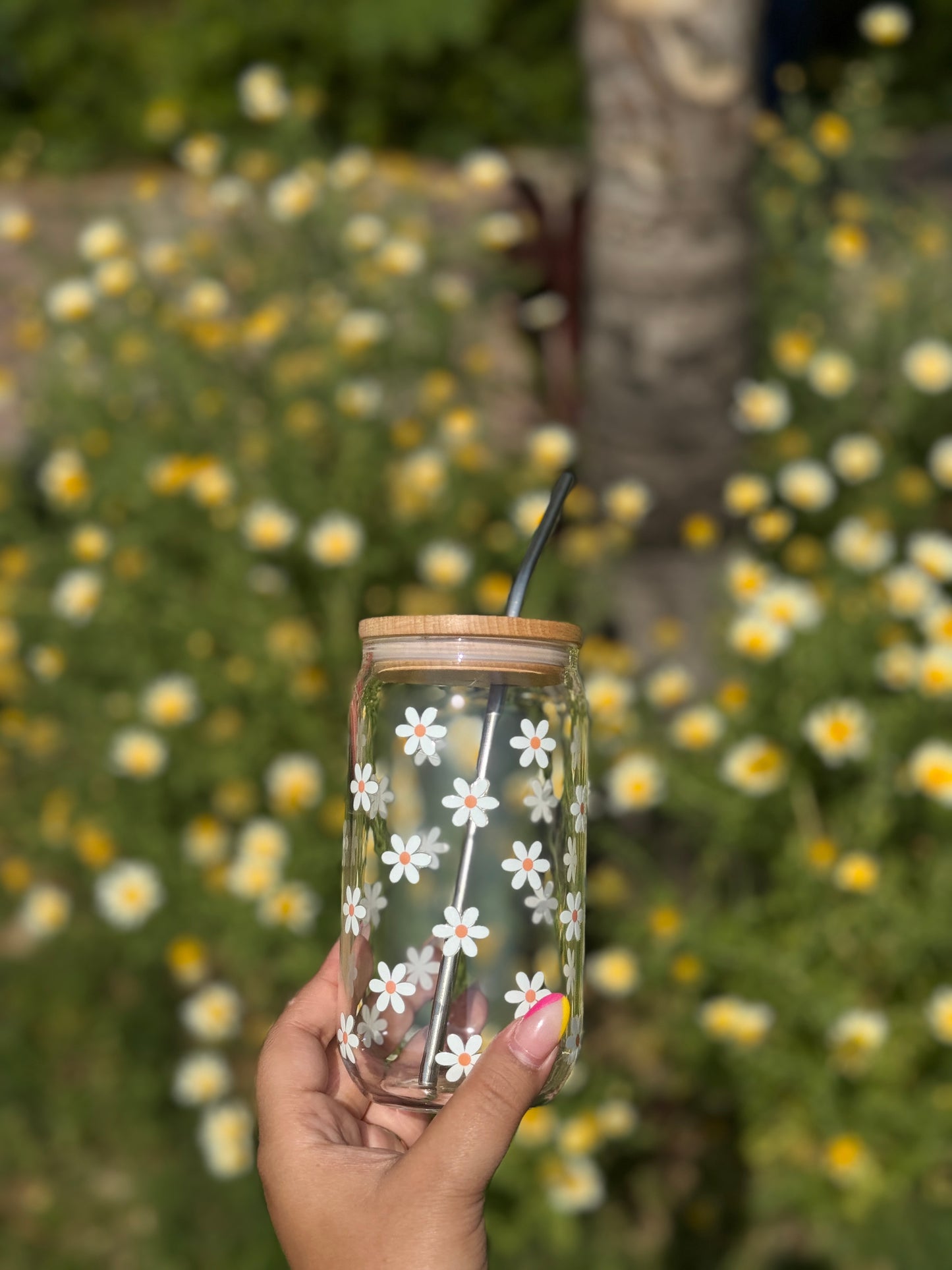 HOC Glass Sipper (Daisy)