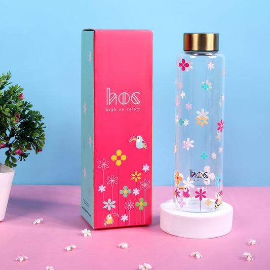 Borosilicate Glass Bottle (High on Colors)