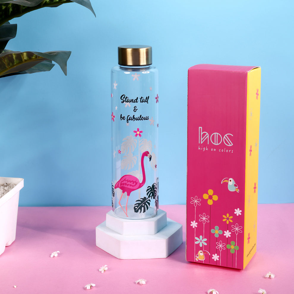 HOC Glass Bottle (Flamingo) – High on Colors