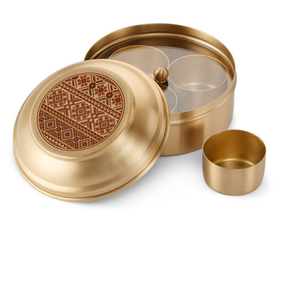 Mysore Pure Brass Mukhwashdan with Acrylic Cover
