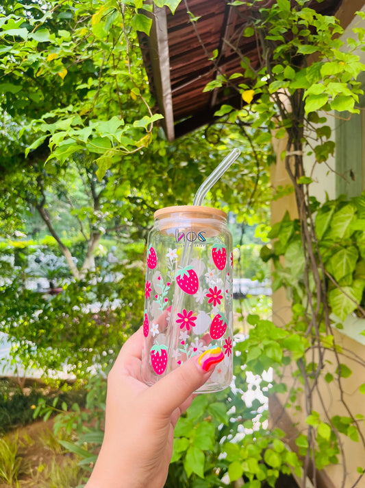HOC Glass Sipper (Strawberry)