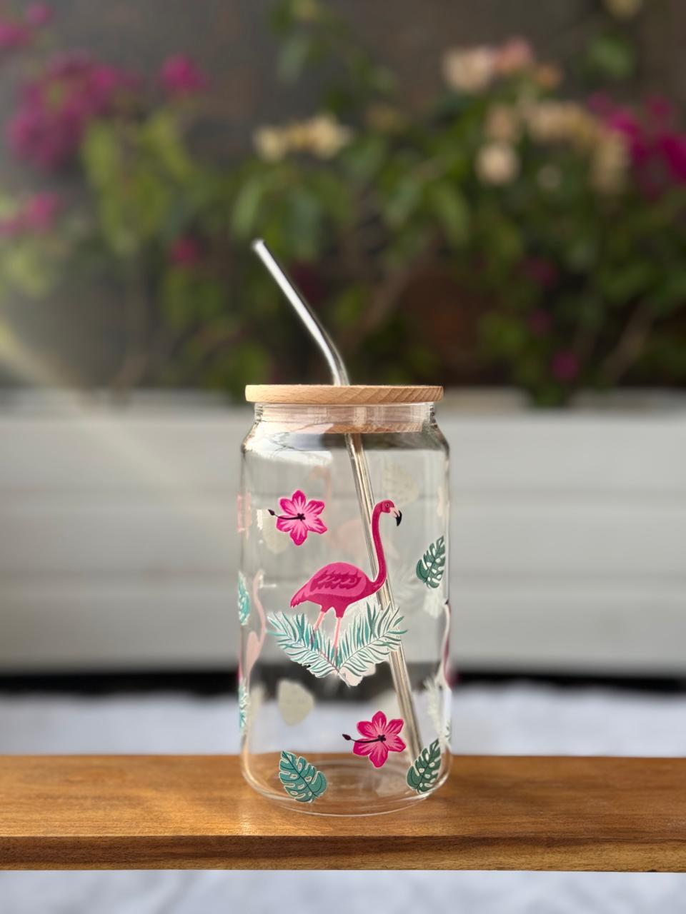HOC Glass Sipper (Flamingo)