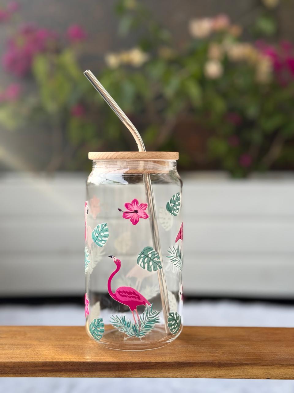 HOC Glass Sipper (Flamingo)