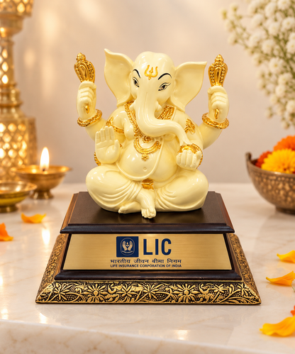 Premium Ganesha Idol with Customized Base