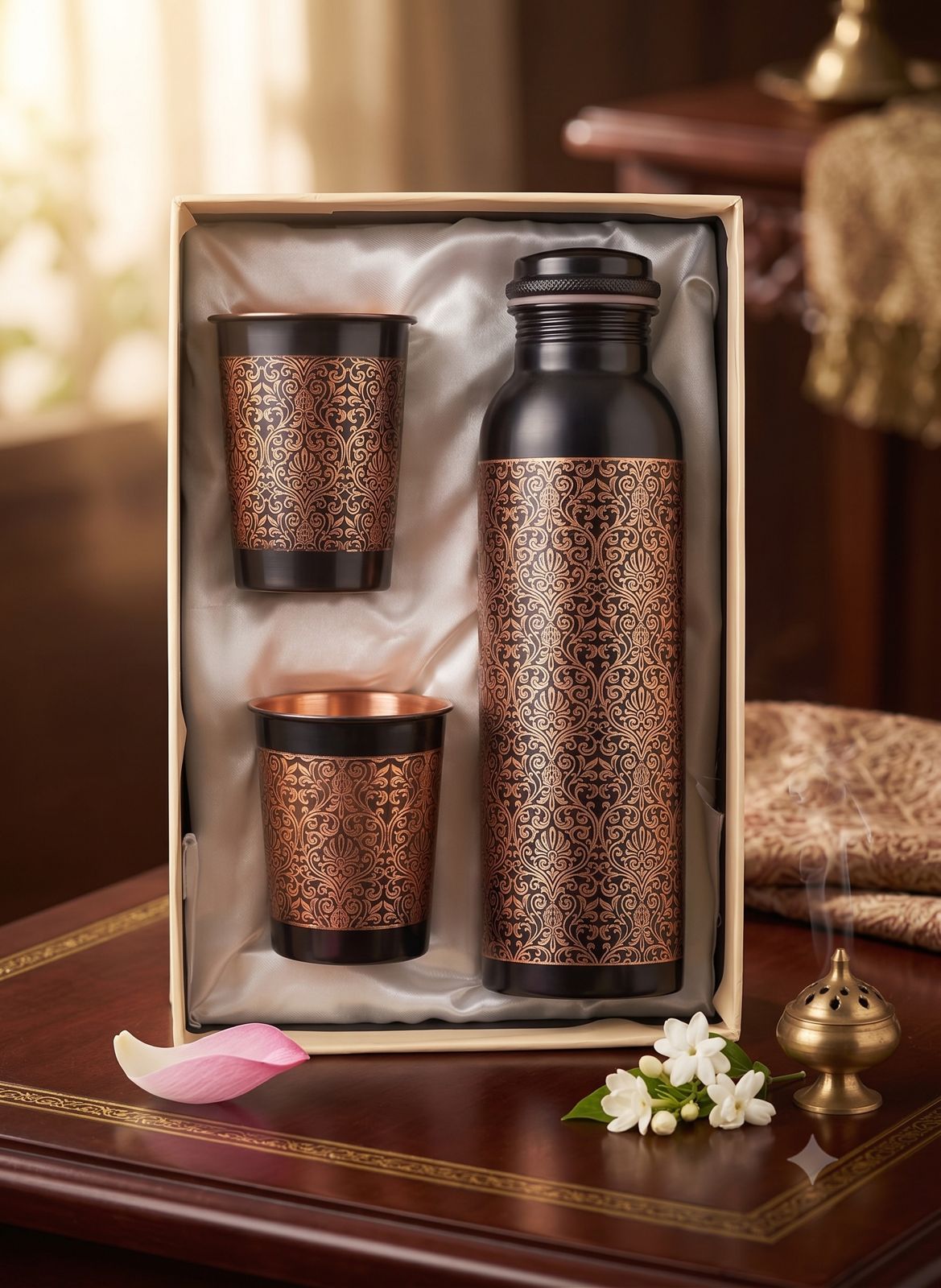 Copper Bottle Gift Set