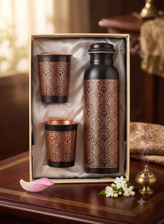 Copper Bottle Gift Set