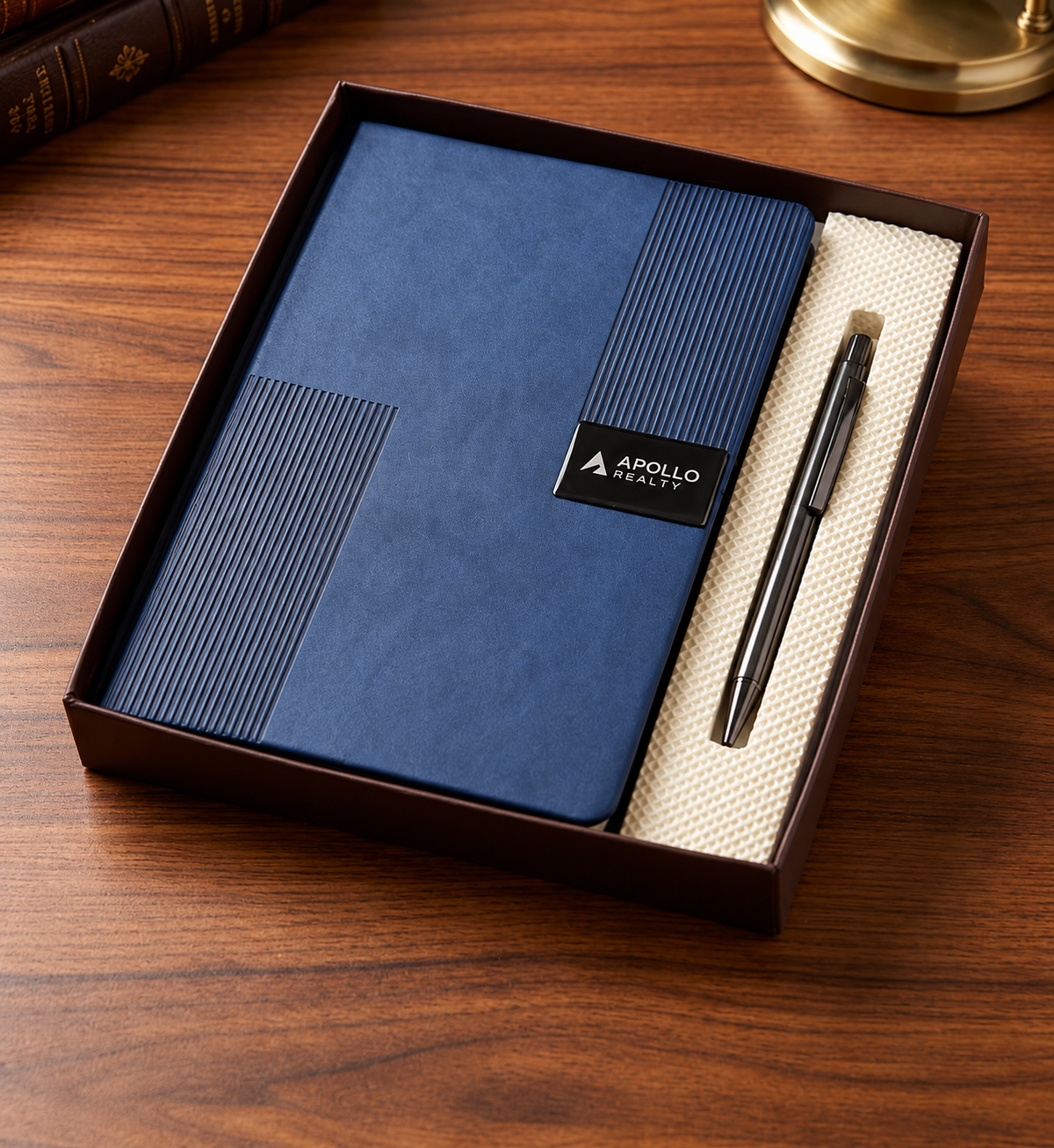 Premium Blue Executive Notebook & Pen Gift Set