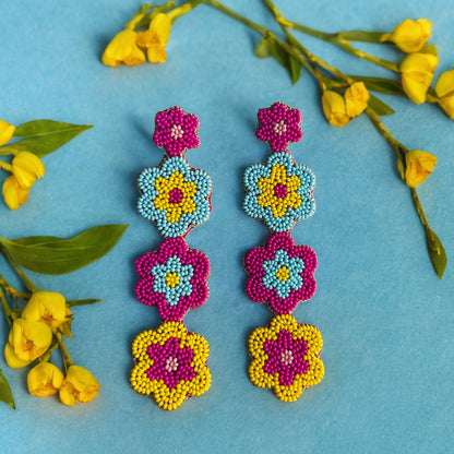 Haldi-Mehndi: Handmade Beaded Earrings